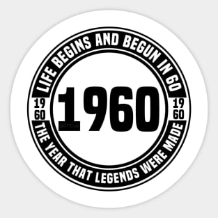 Born In 1960 Sticker